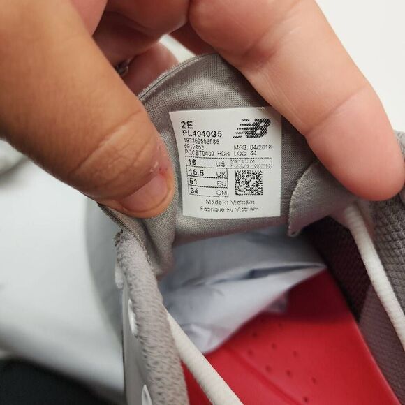 NEW New Balance 4040v5 Mens Size 16 L4040TG5 Grey/White Metal Baseball Cleats - Picture 9 of 10